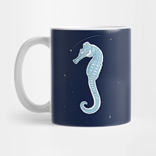 Seahorse Galaxy Skeleton Mug